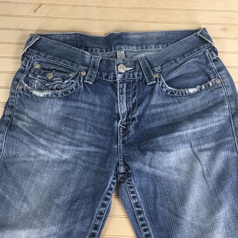 True Religion Mens Boot Cut Jeans 36 Blue